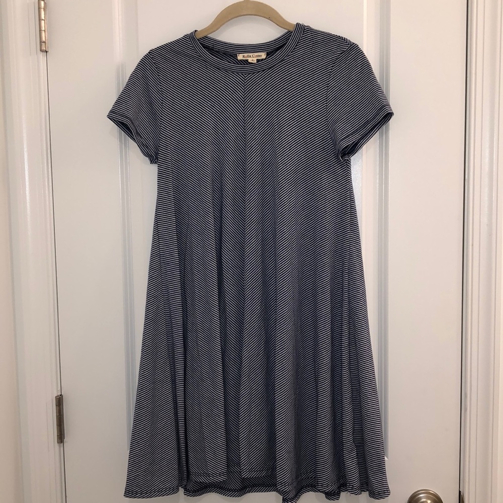 Striped T shirt dress